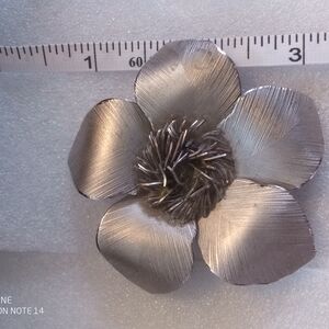 Silver Flower Brooch